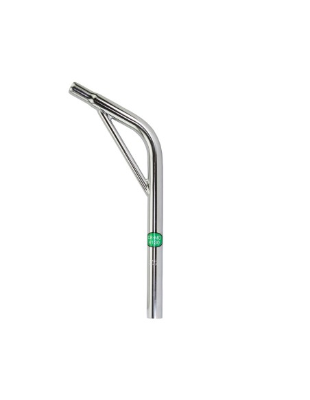 Cro-Mo Seatpost Pilar 25.4 x 400mm Lay-Back W/Support Chrome.